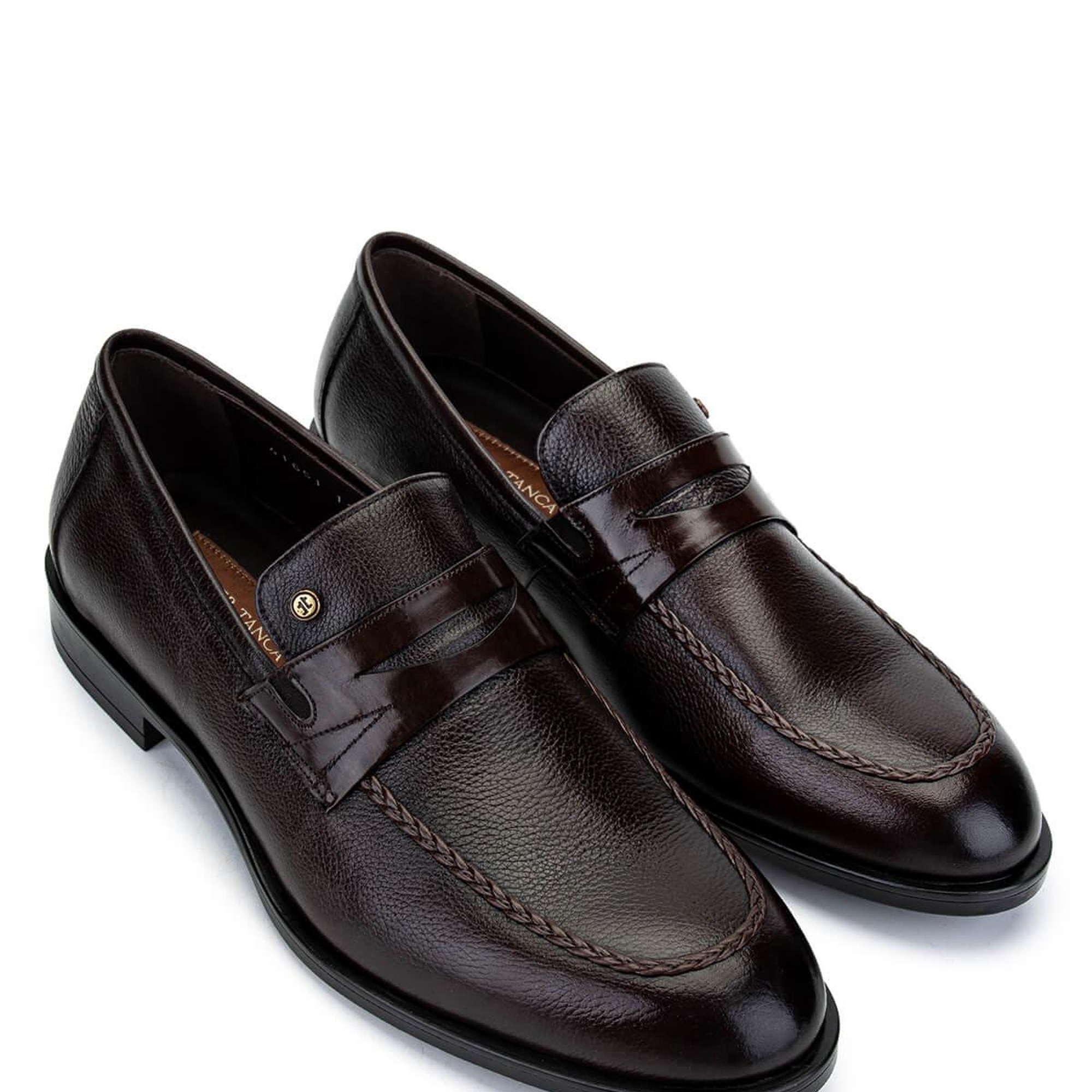 Tamer Tanca Erkek Hakiki Deri Kahverengi Klasik Ayakkabı