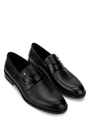  Tamer Tanca Erkek Hakiki Deri Siyah Deri Klasik Ayakkabı