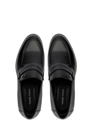  Tamer Tanca Erkek Hakiki Deri Siyah Deri Klasik Ayakkabı