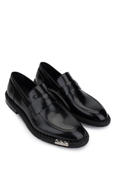  Tamer Tanca Erkek Hakiki Deri Siyah Açma Klasik Ayakkabı