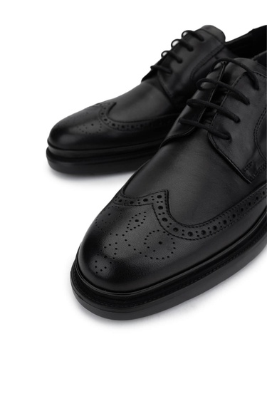  Tamer Tanca Erkek Hakiki Deri Siyah Klasik Ayakkabı