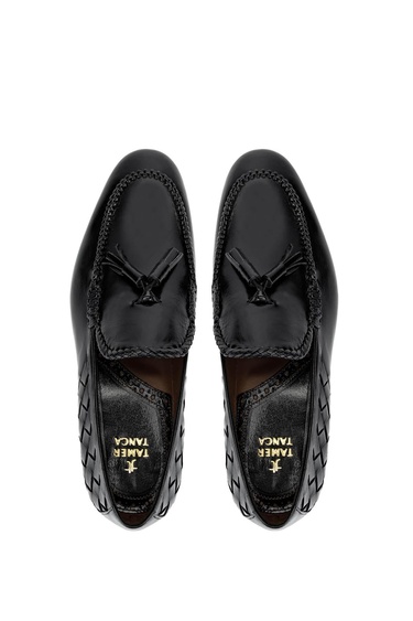  Tamer Tanca Erkek Hakiki Deri Siyah Klasik Ayakkabı