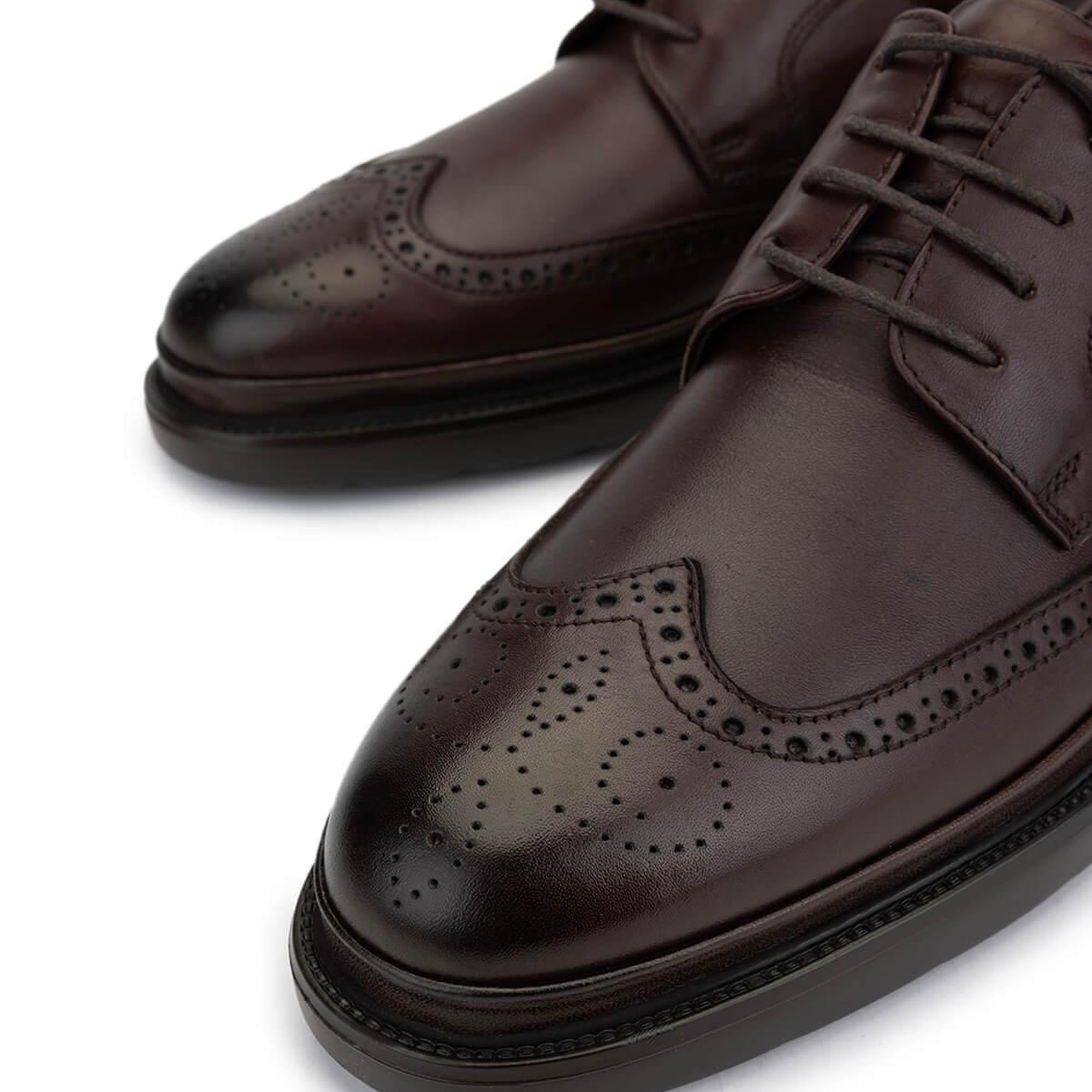 Tamer Tanca Erkek Hakiki Deri Kahverengi Klasik Ayakkabı