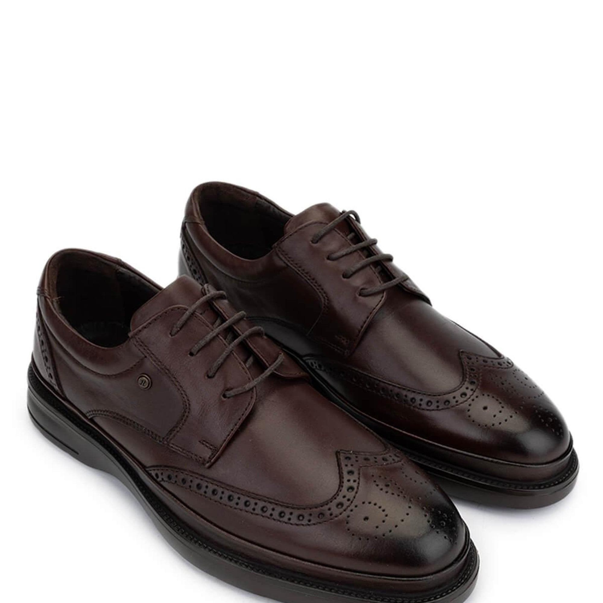 Tamer Tanca Erkek Hakiki Deri Kahverengi Klasik Ayakkabı