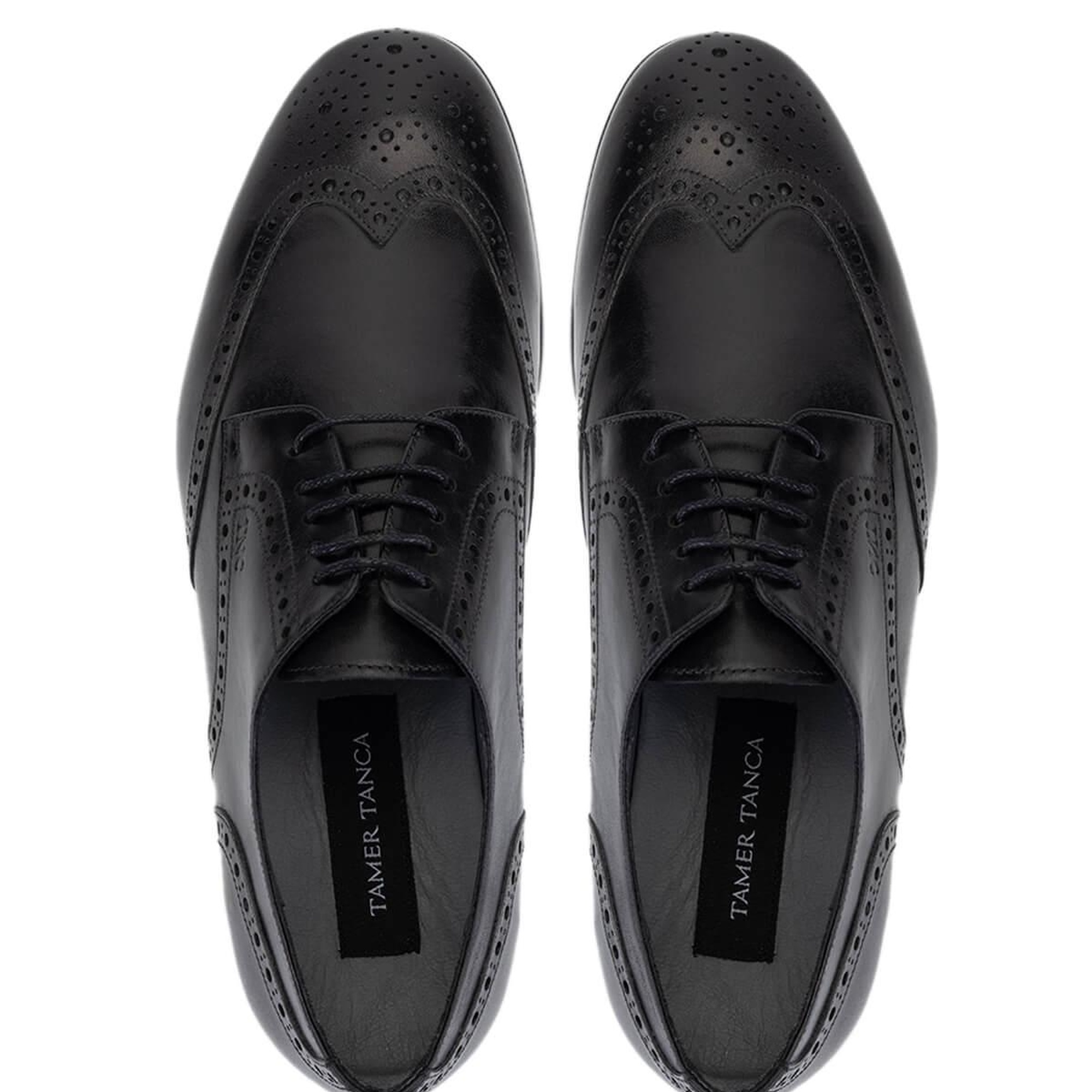 Tamer Tanca Erkek Hakiki Deri Siyah Klasik Ayakkabı