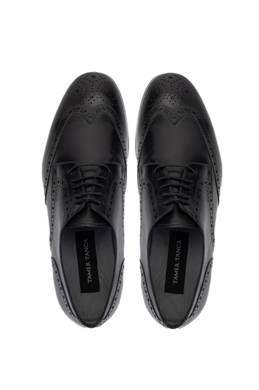  Tamer Tanca Erkek Hakiki Deri Siyah Klasik Ayakkabı