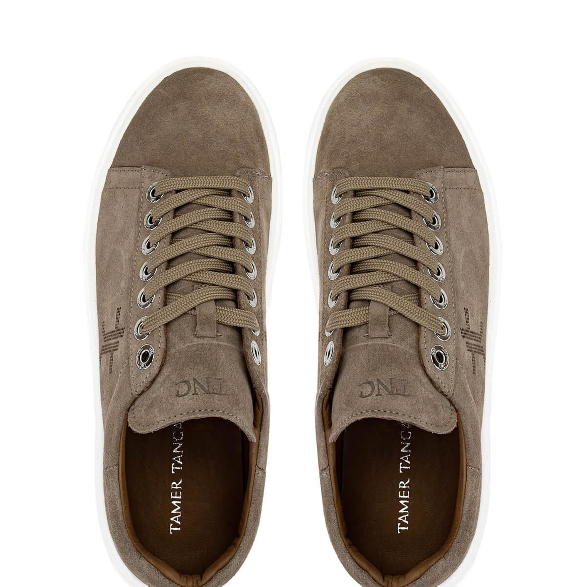 Tamer Tanca Erkek Hakiki Deri Bej Süet Sneakers & Spor Ayakkabı