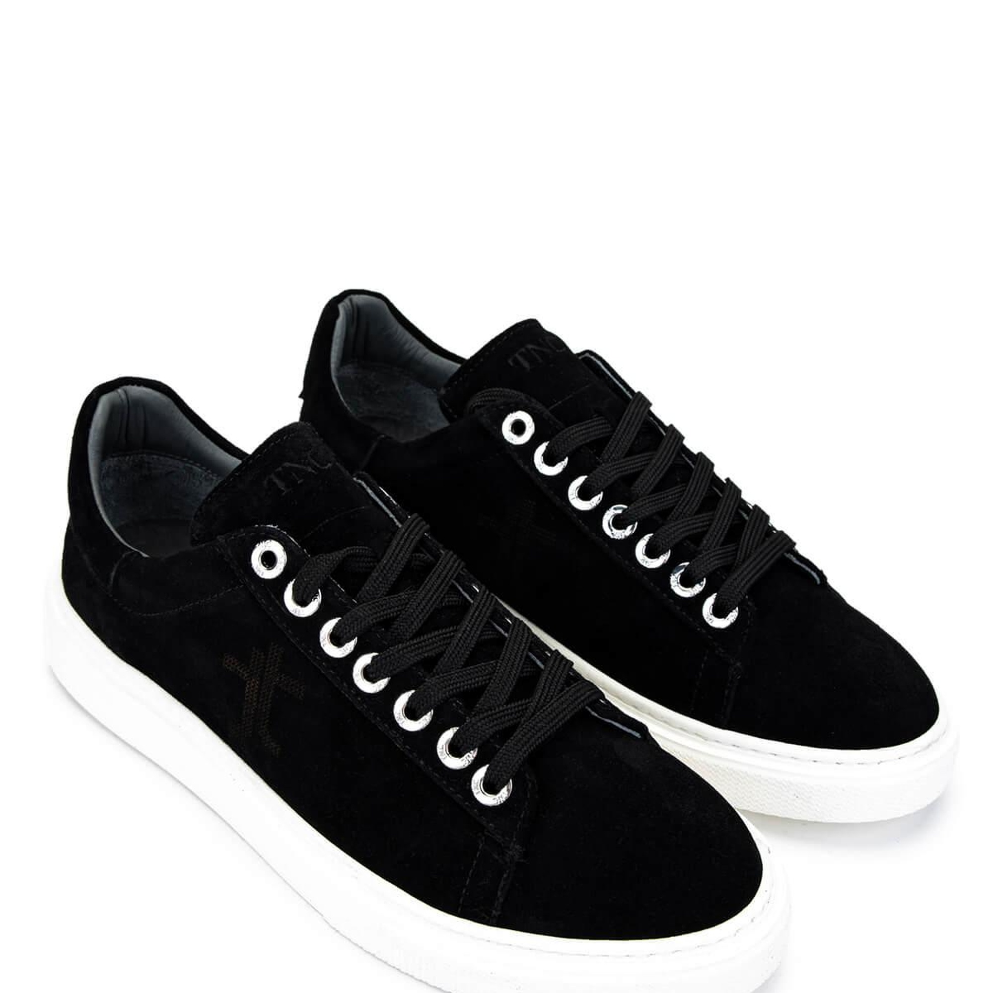 Tamer Tanca Erkek Hakiki Deri Siyah Süet Sneakers & Spor Ayakkabı