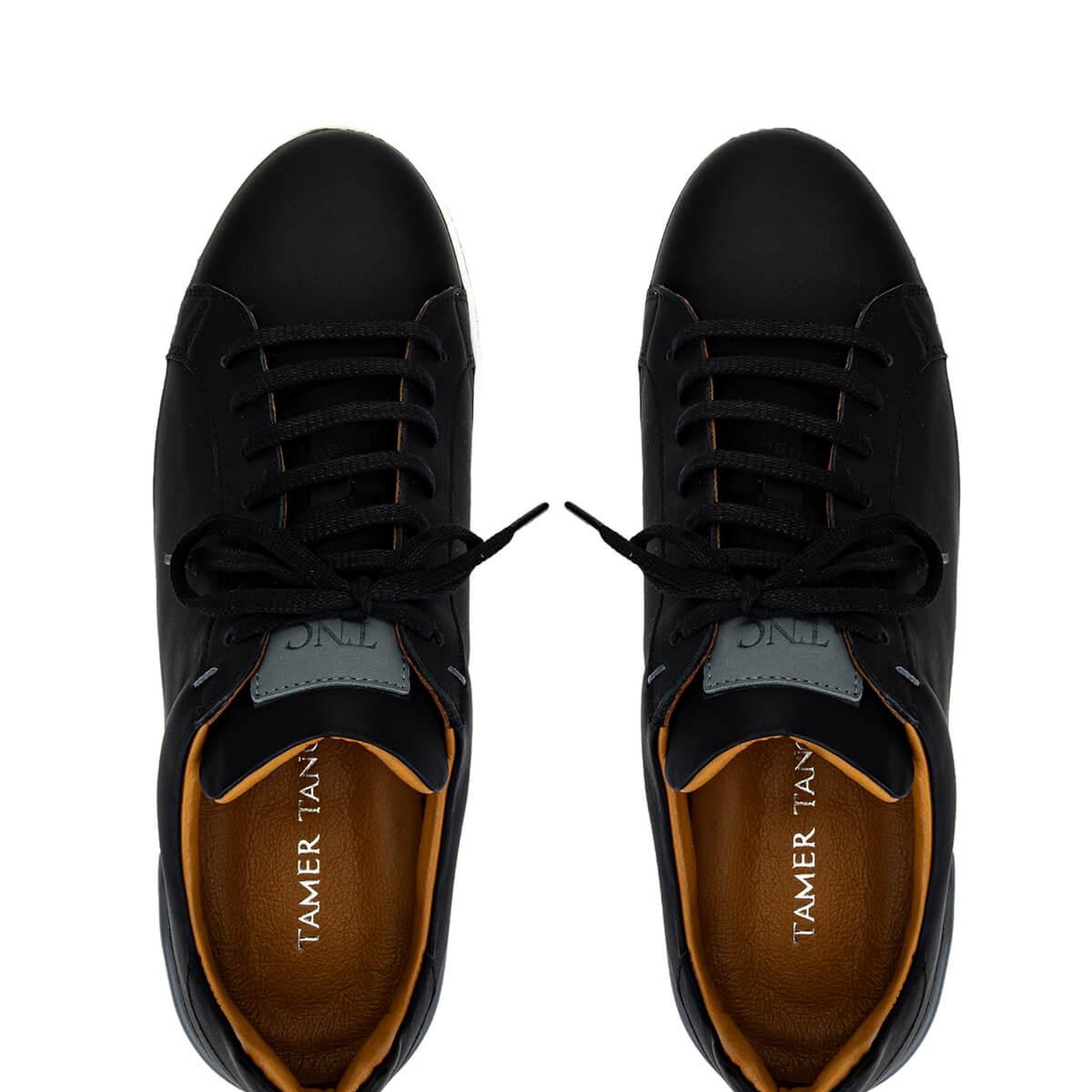 Tamer Tanca Erkek Hakiki Deri Siyah Sneakers & Spor Ayakkabı