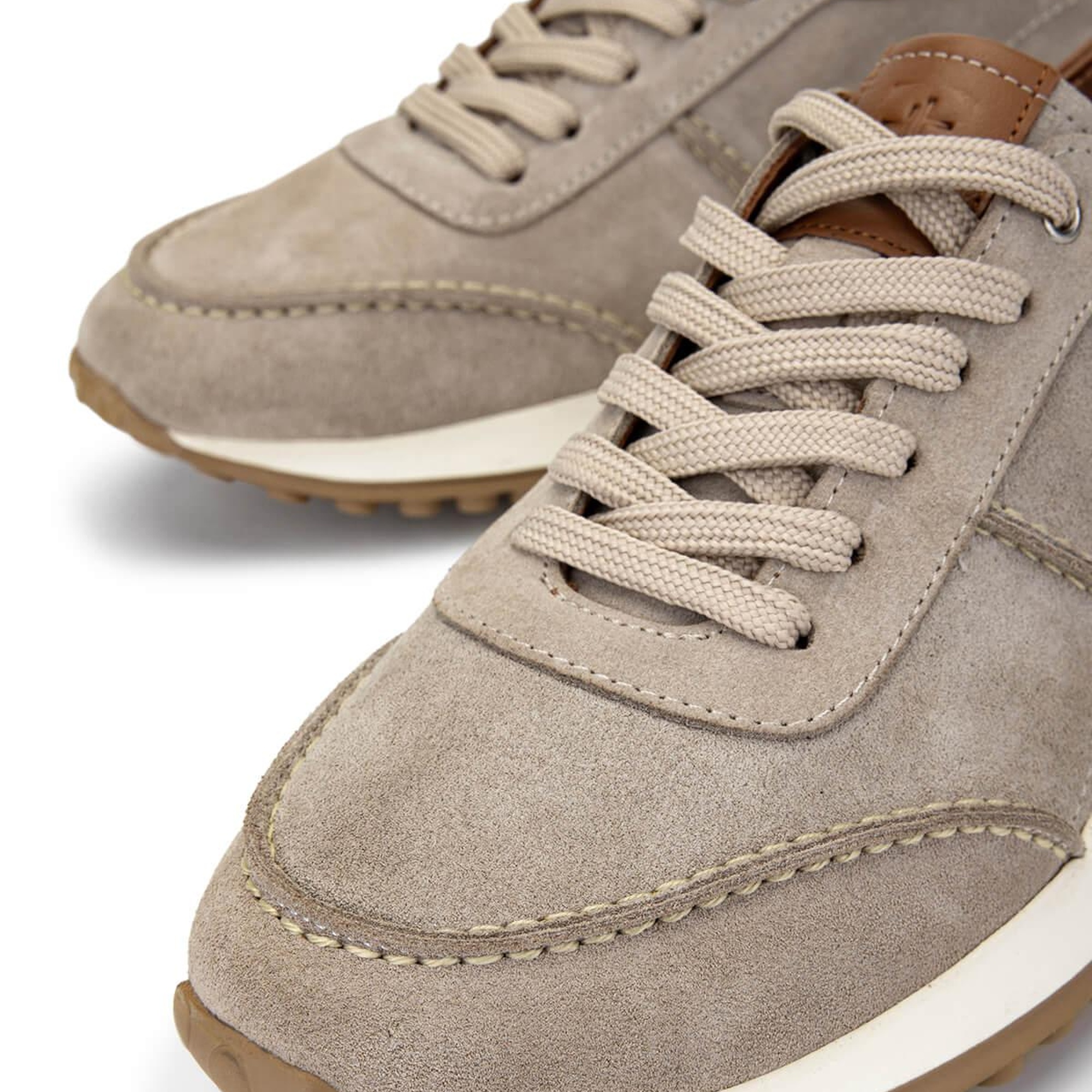 Tamer Tanca Erkek Hakiki Deri Bej Süet Sneakers & Spor Ayakkabı