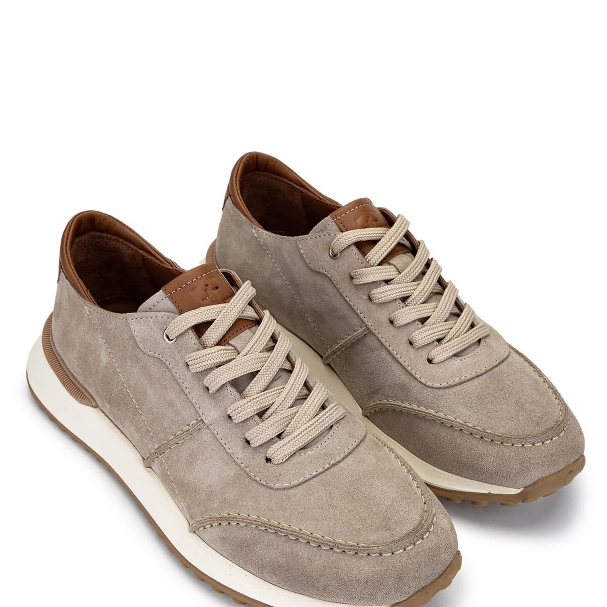 Tamer Tanca Erkek Hakiki Deri Bej Süet Sneakers & Spor Ayakkabı