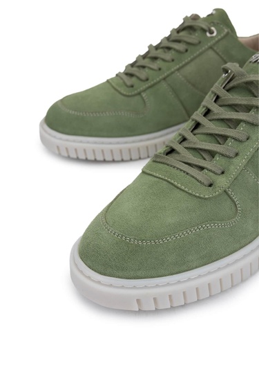  Tamer Tanca Erkek Hakiki Deri Yeşil Sneakers & Spor Ayakkabı