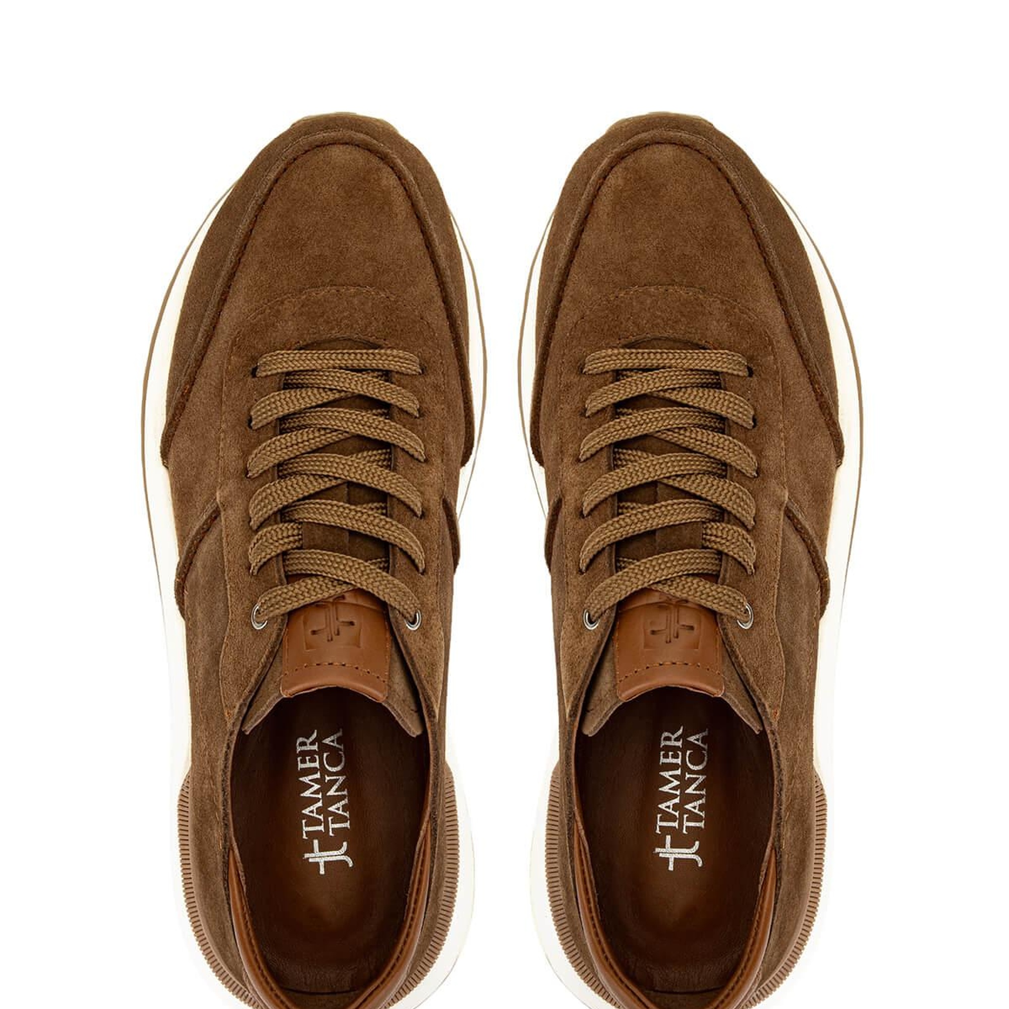 Tamer Tanca Erkek Hakiki Deri Kahverengi Sneakers & Spor Ayakkabı
