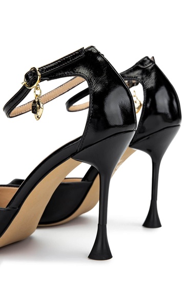  Tamer Tanca Kadın Hakiki Deri Siyah Topuklu Ayakkabı