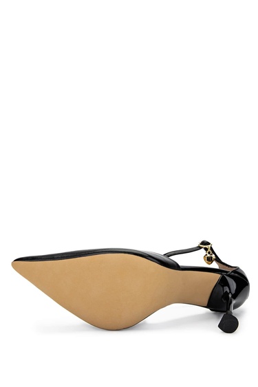  Tamer Tanca Kadın Hakiki Deri Siyah Topuklu Ayakkabı