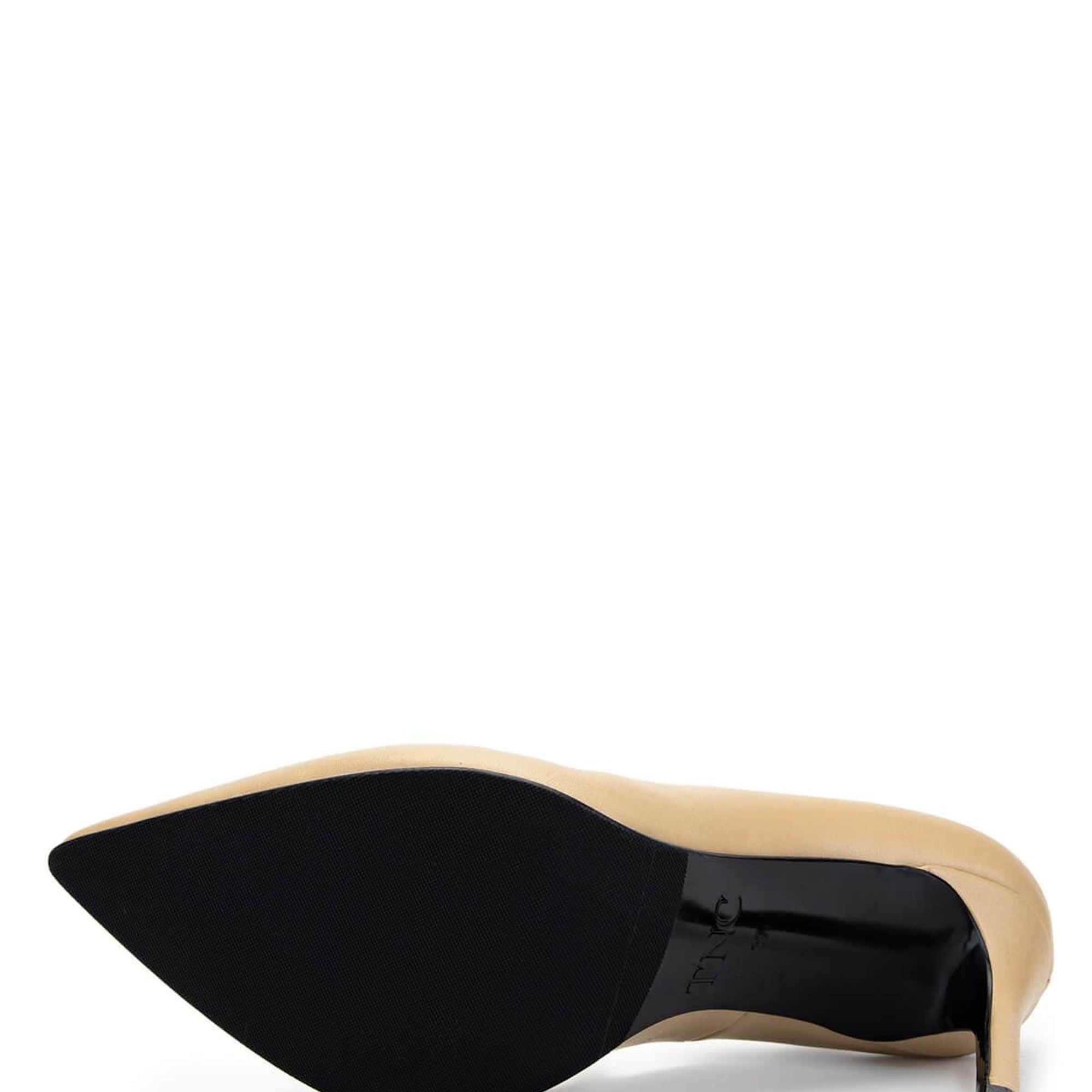 Tamer Tanca Kadın Hakiki Deri Açık Bej Topuklu Ayakkabı