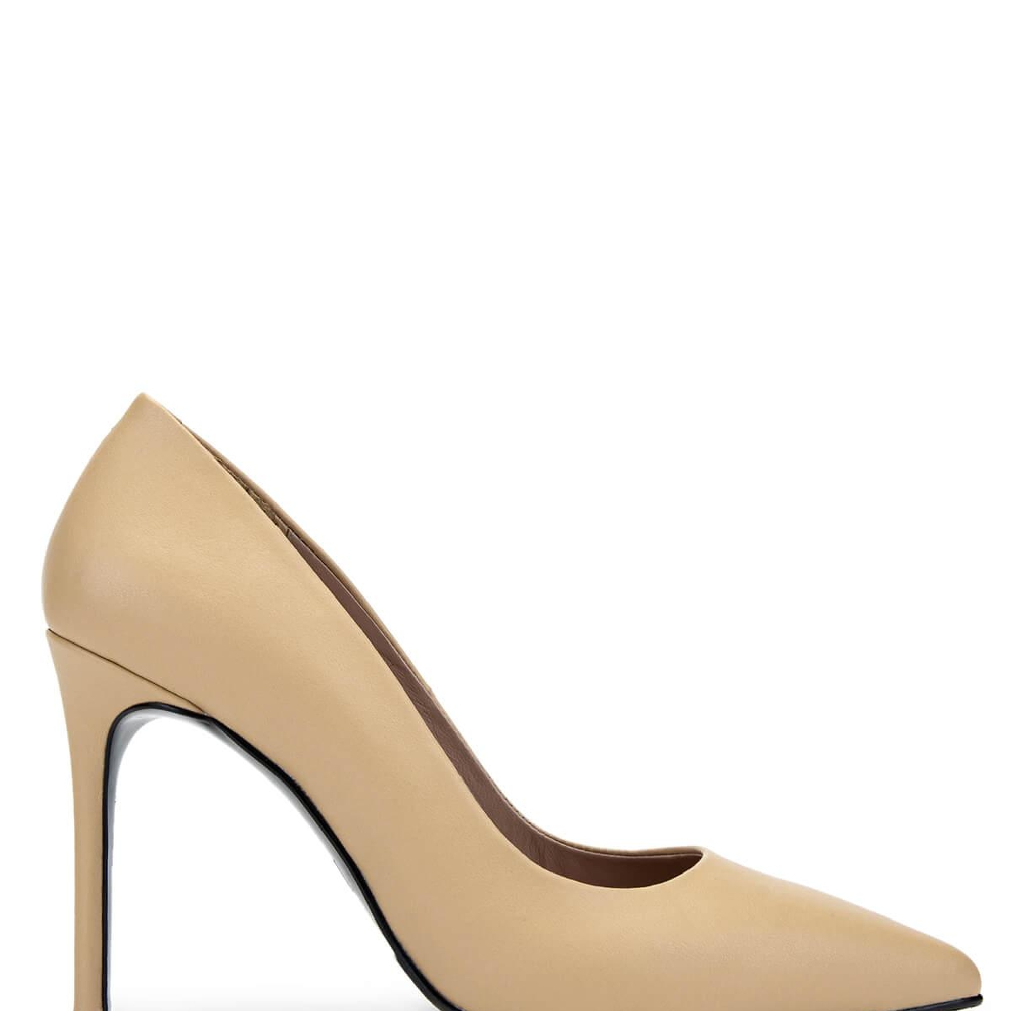 Tamer Tanca Kadın Hakiki Deri Açık Bej Topuklu Ayakkabı