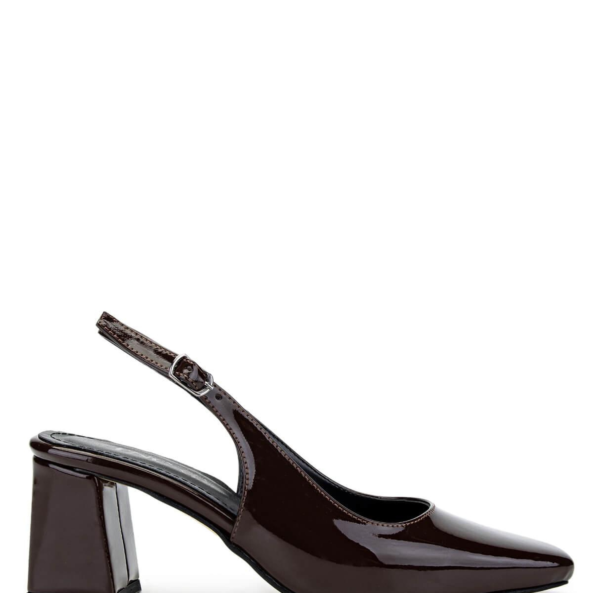 Tamer Tanca Kadın Vegan Kahverengi Rugan Topuklu Ayakkabı