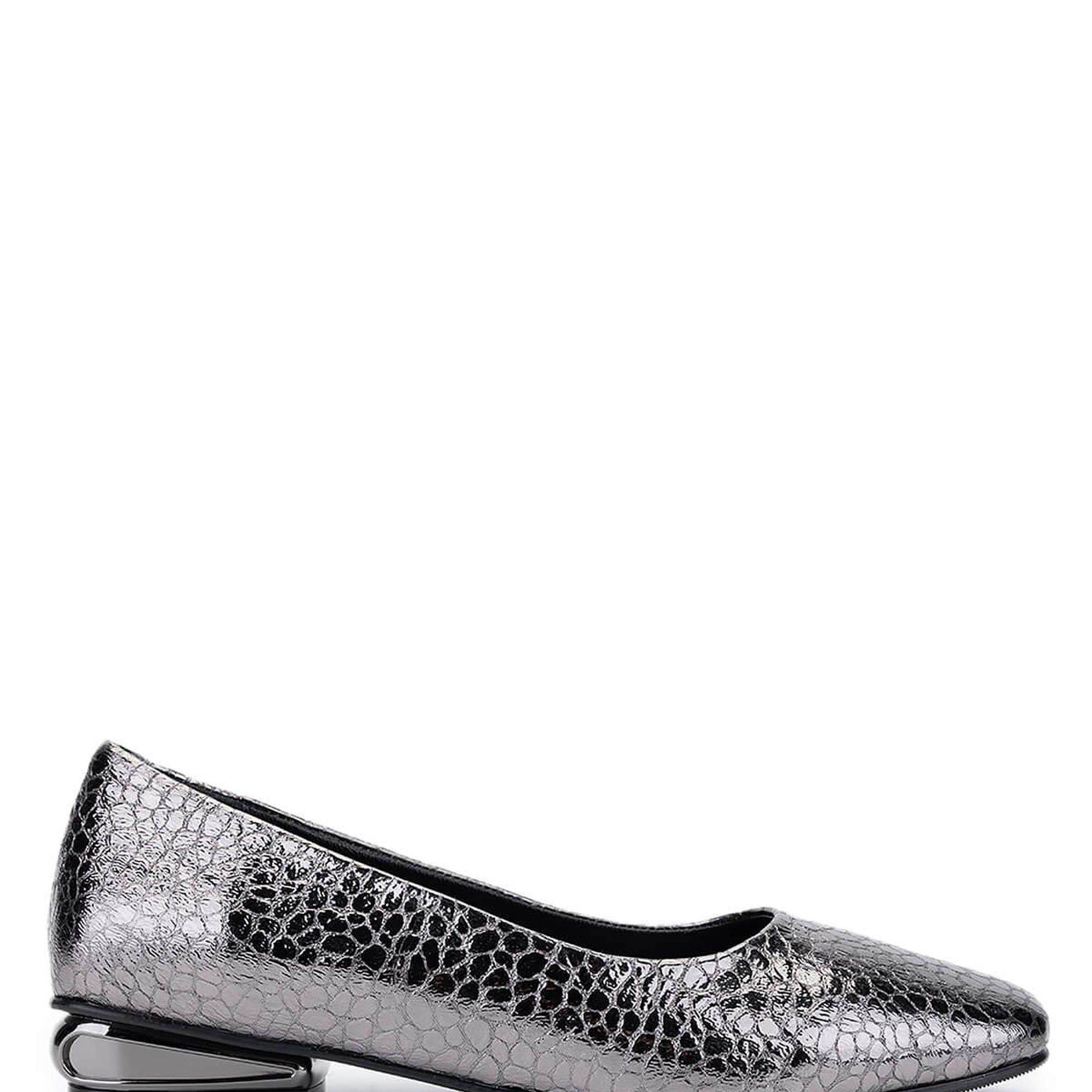 Tamer Tanca Kadın Hakiki Deri Antrasit Rugan Topuklu Ayakkabı