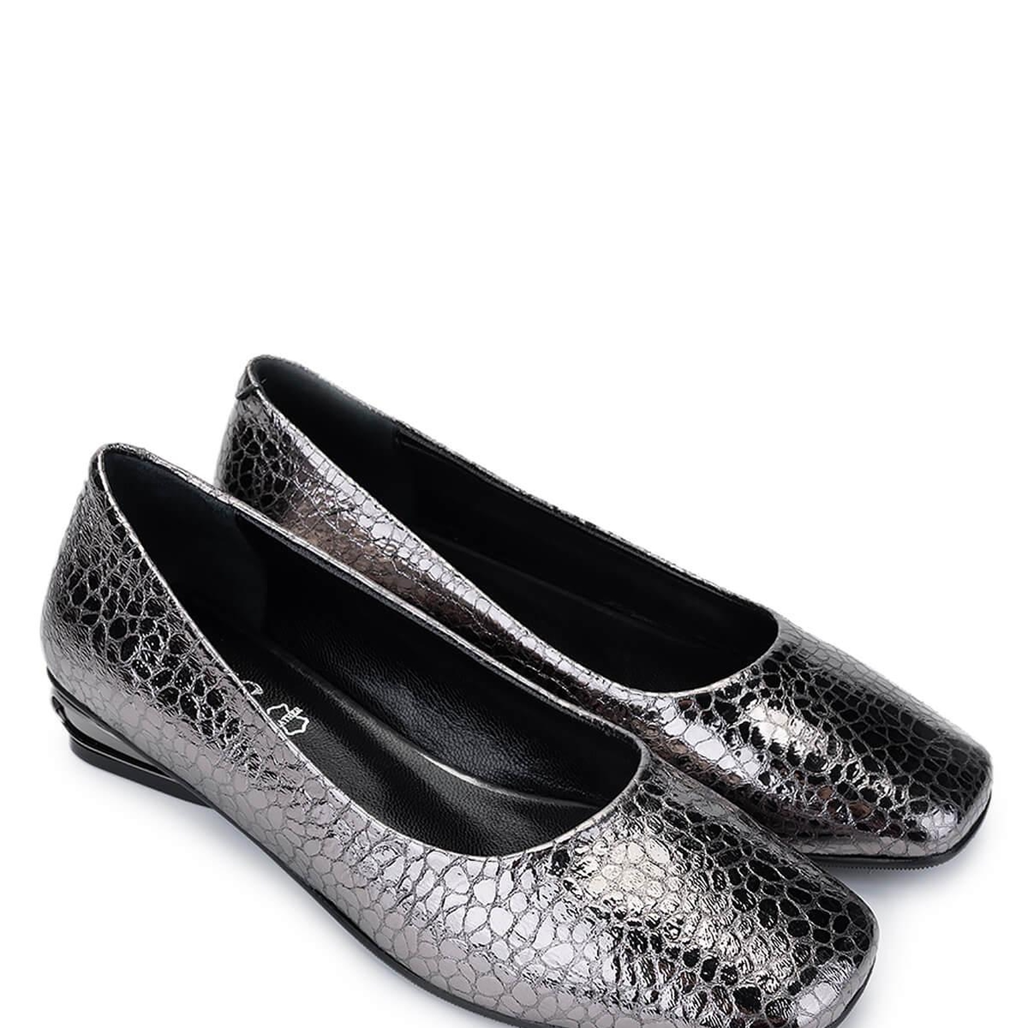 Tamer Tanca Kadın Hakiki Deri Antrasit Rugan Topuklu Ayakkabı