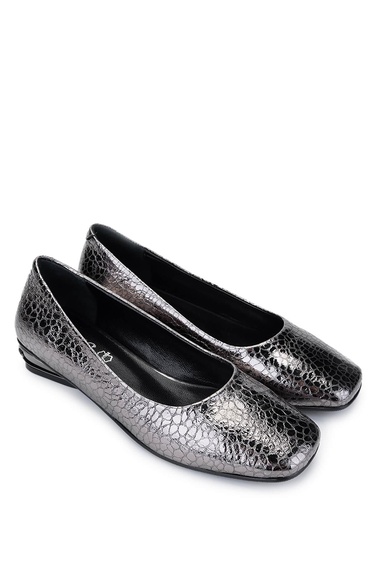  Tamer Tanca Kadın Hakiki Deri Antrasit Rugan Topuklu Ayakkabı