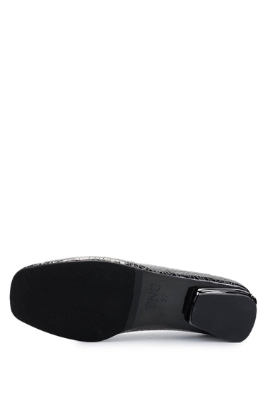  Tamer Tanca Kadın Hakiki Deri Antrasit Rugan Topuklu Ayakkabı