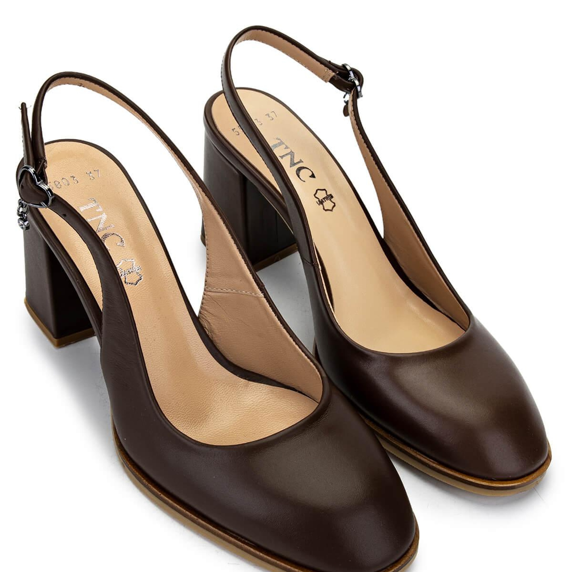Tamer Tanca Kadın Hakiki Deri Kahverengi Topuklu Ayakkabı