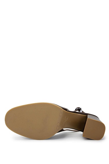  Tamer Tanca Kadın Hakiki Deri Kahverengi Topuklu Ayakkabı