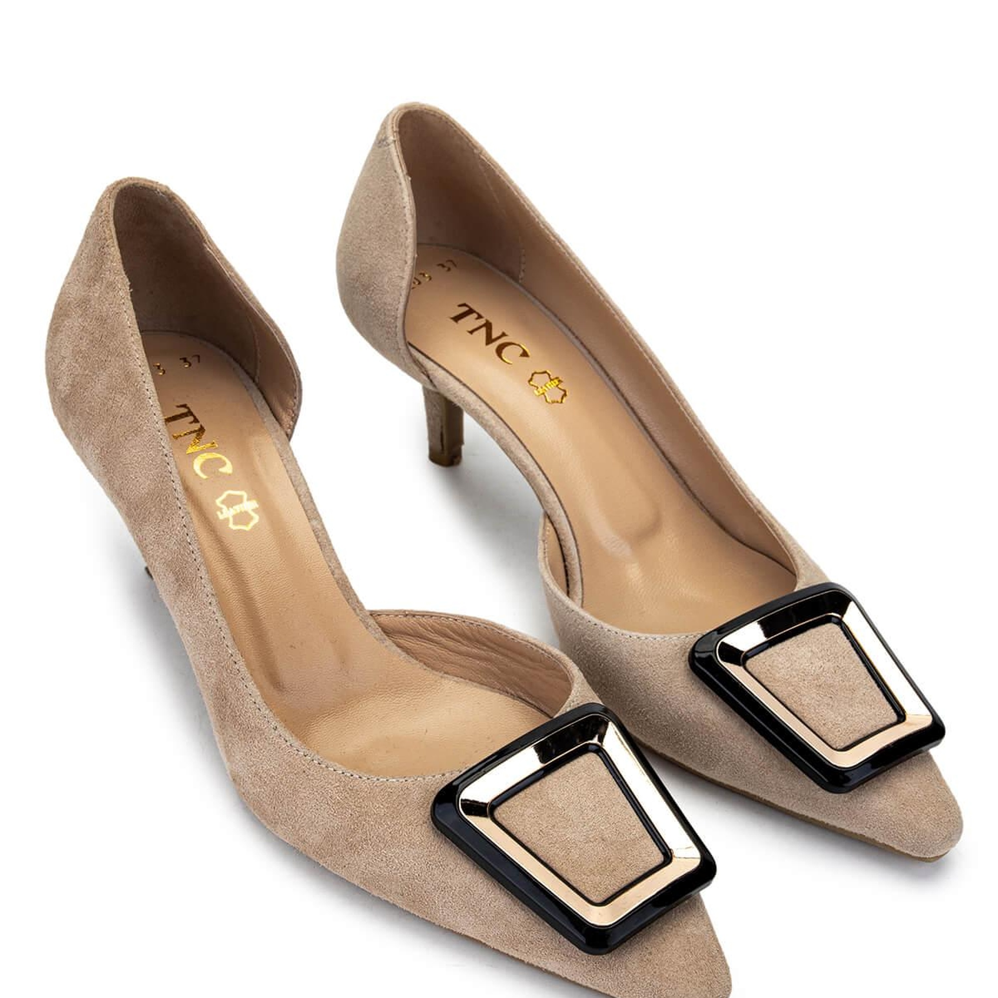 Tamer Tanca Kadın Hakiki Deri Taş Süet Topuklu Ayakkabı