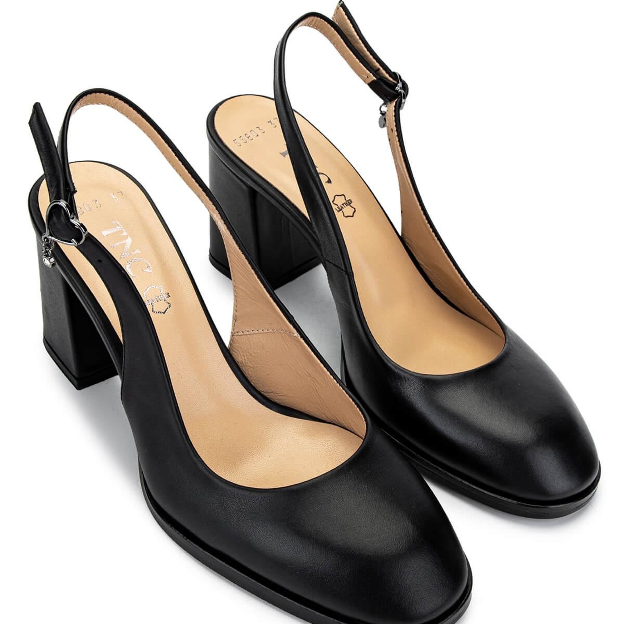 Tamer Tanca Kadın Hakiki Deri Siyah Deri Topuklu Ayakkabı