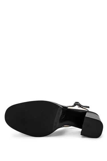  Tamer Tanca Kadın Hakiki Deri Siyah Deri Topuklu Ayakkabı