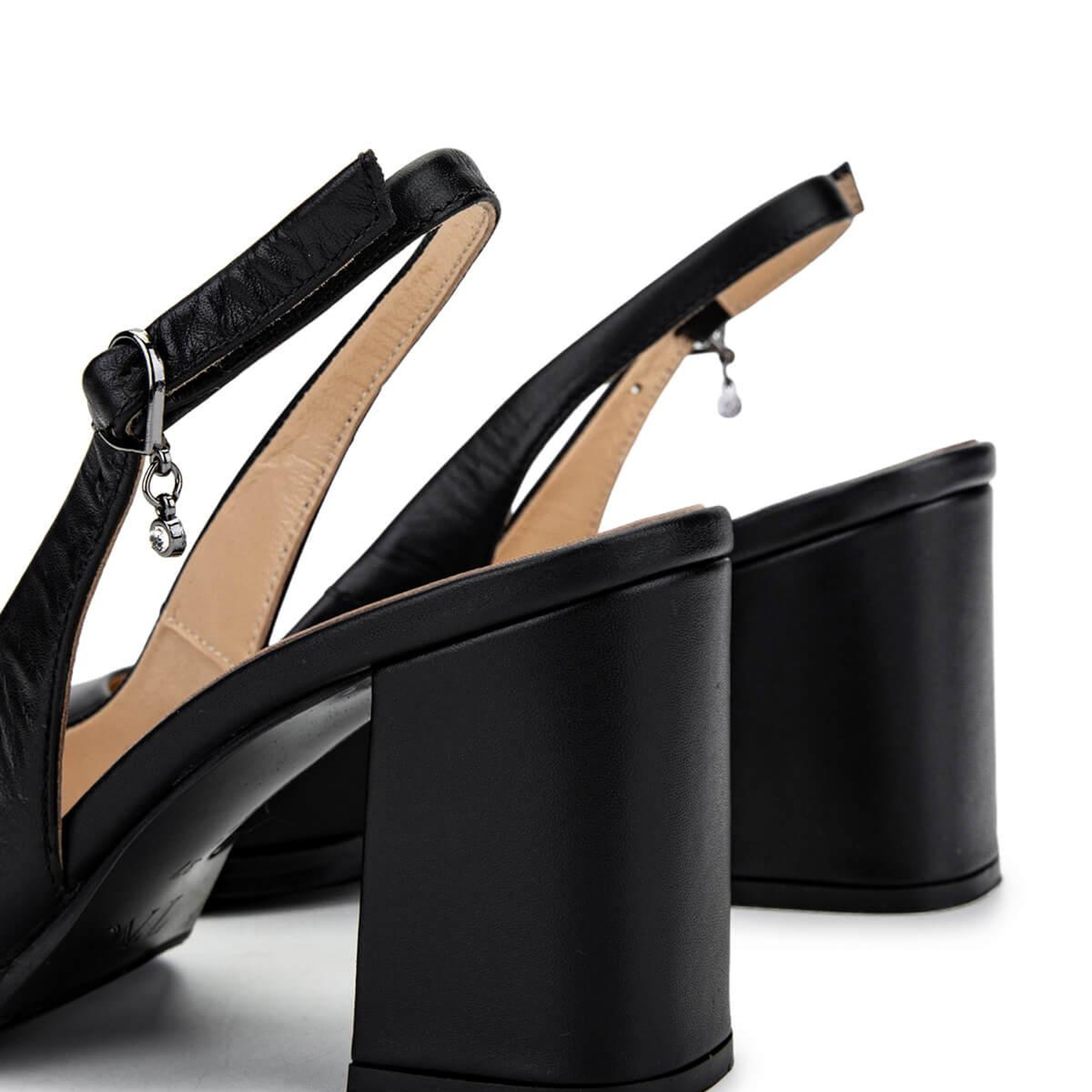 Tamer Tanca Kadın Hakiki Deri Siyah Deri Topuklu Ayakkabı