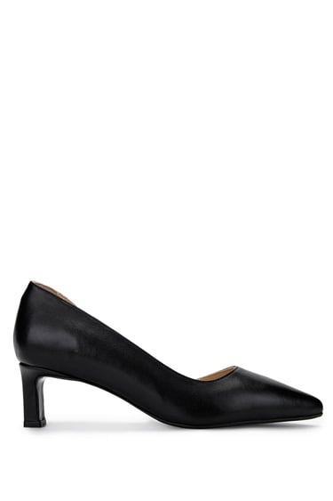  Tamer Tanca Kadın Hakiki Deri Siyah Topuklu Ayakkabı