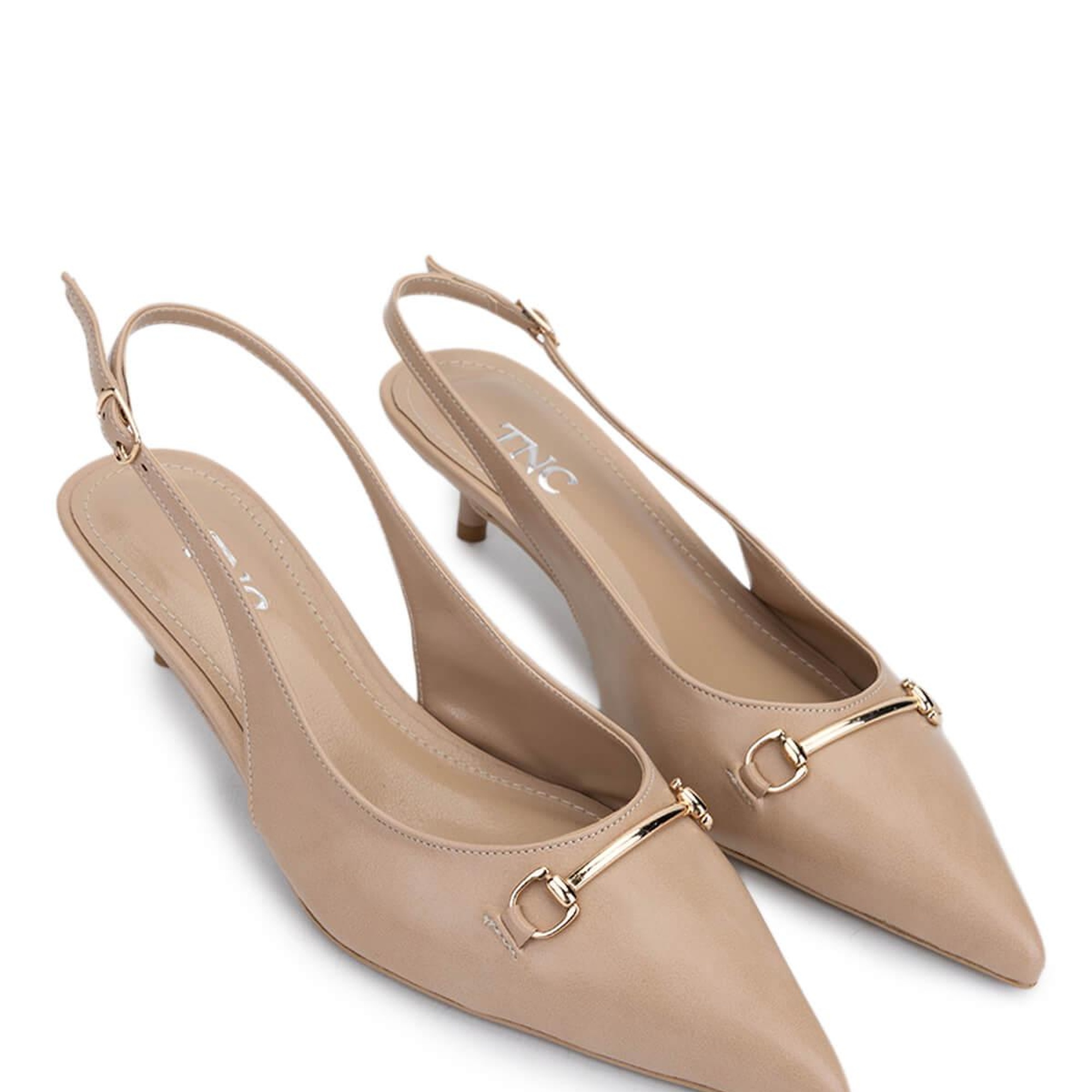 Tamer Tanca Kadın Vegan Bej Topuklu Ayakkabı