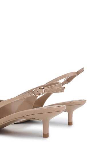  Tamer Tanca Kadın Vegan Bej Topuklu Ayakkabı