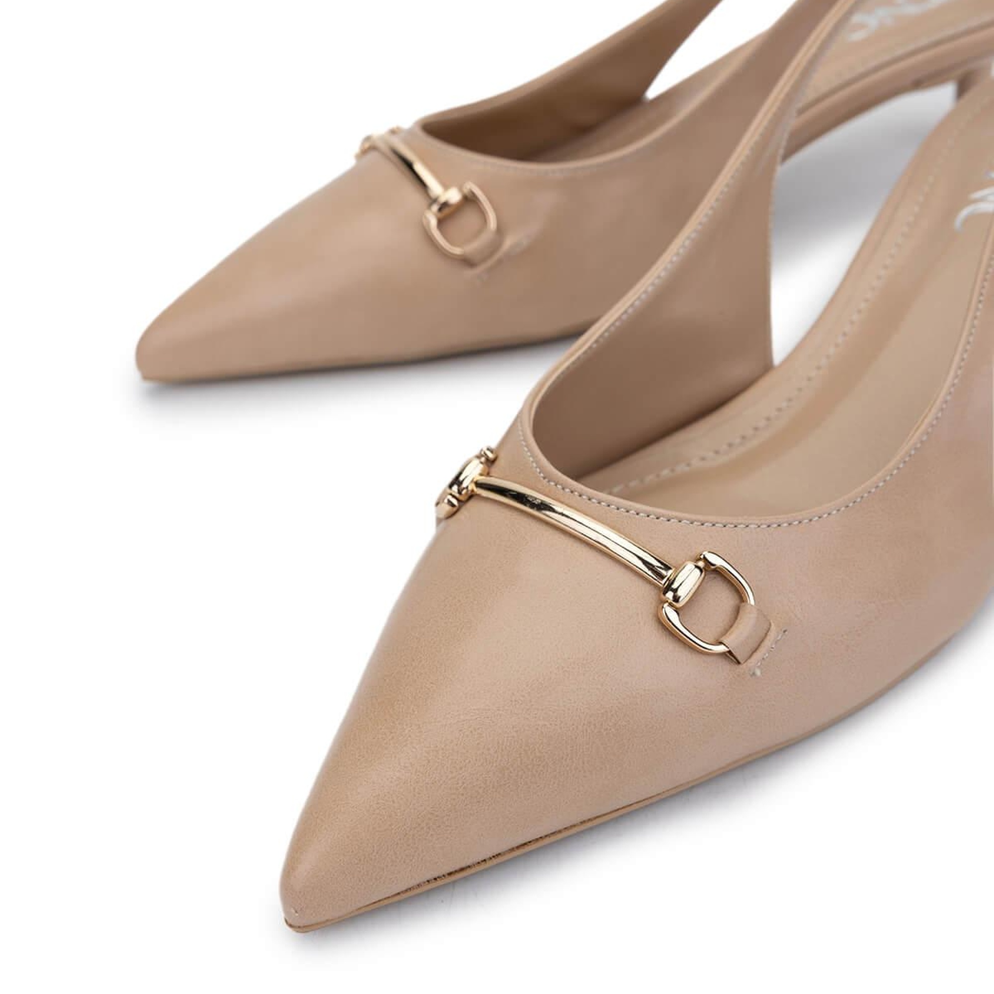 Tamer Tanca Kadın Vegan Bej Topuklu Ayakkabı