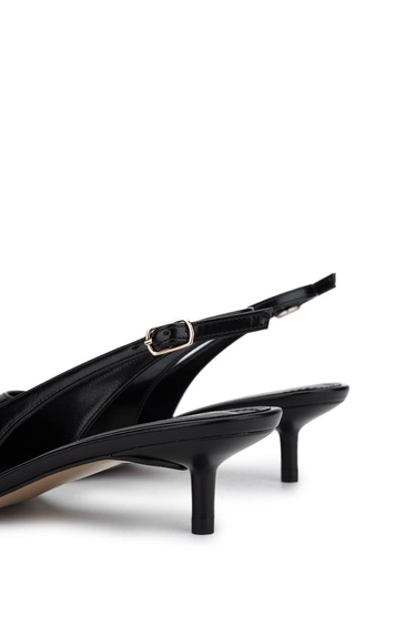  Tamer Tanca Kadın Vegan Siyah Topuklu Ayakkabı