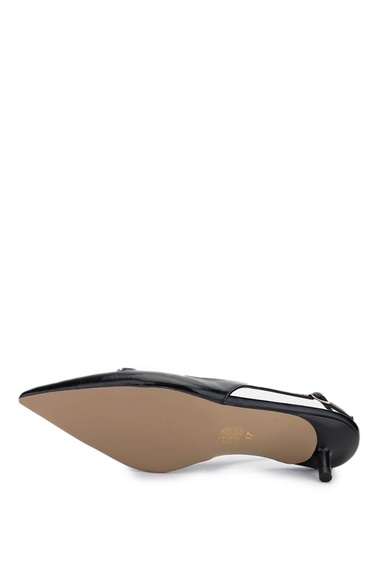  Tamer Tanca Kadın Vegan Siyah Topuklu Ayakkabı