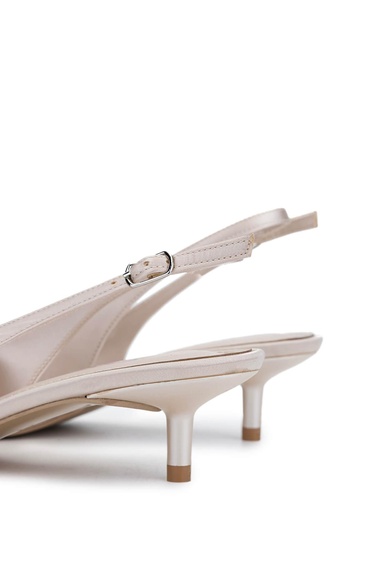  Tamer Tanca Kadın Vegan Bej Topuklu Ayakkabı