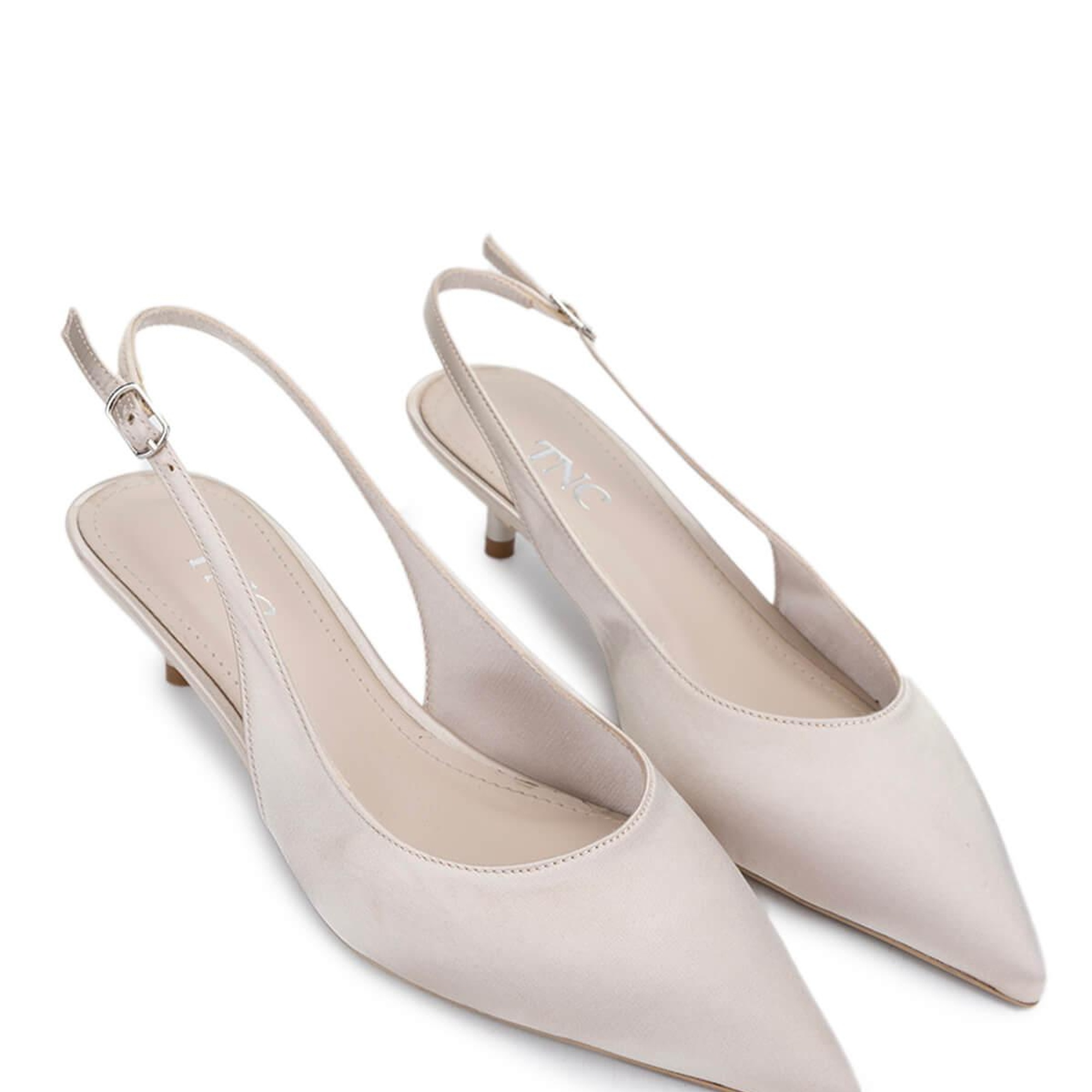 Tamer Tanca Kadın Vegan Bej Topuklu Ayakkabı