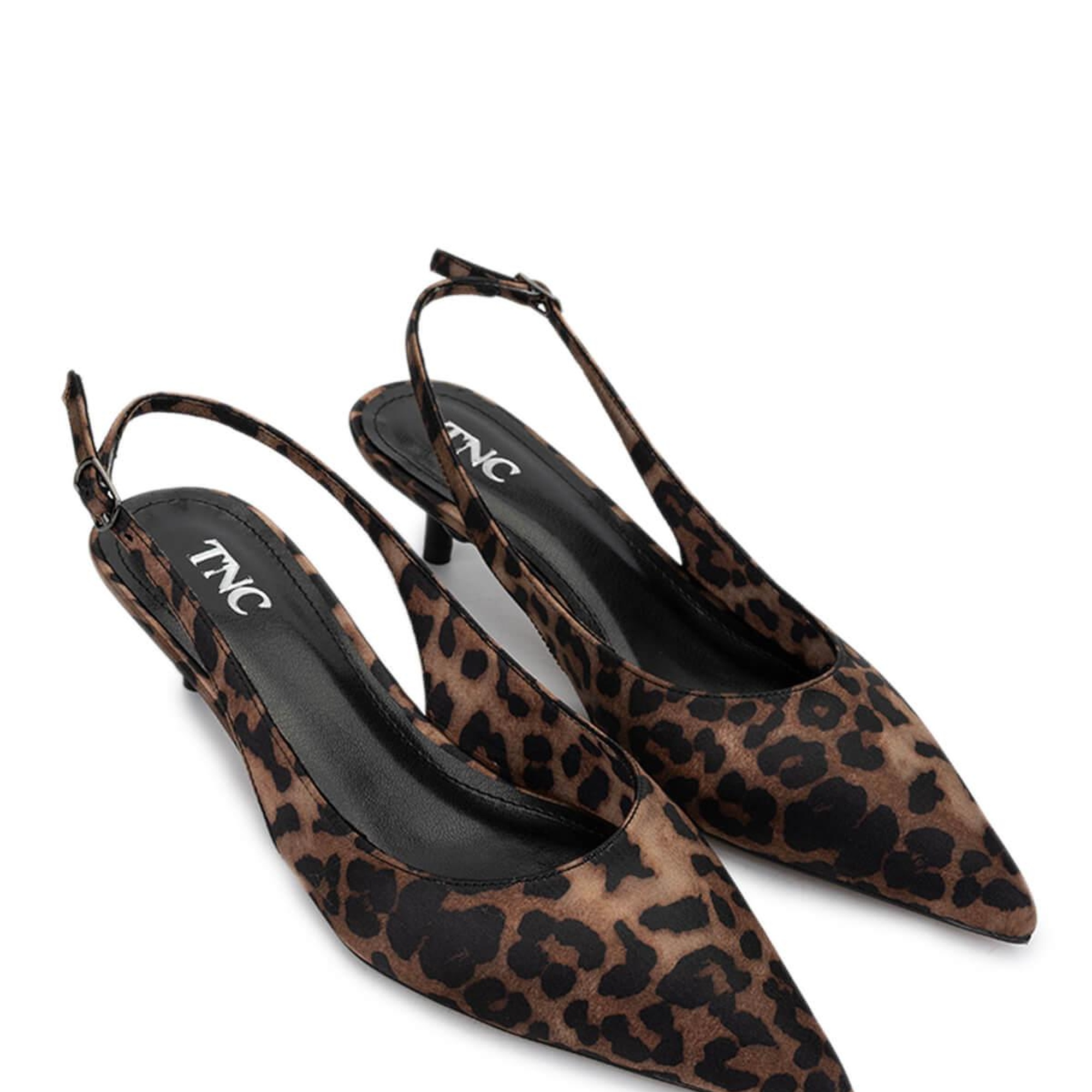 Tamer Tanca Kadın Vegan Leopar Topuklu Ayakkabı