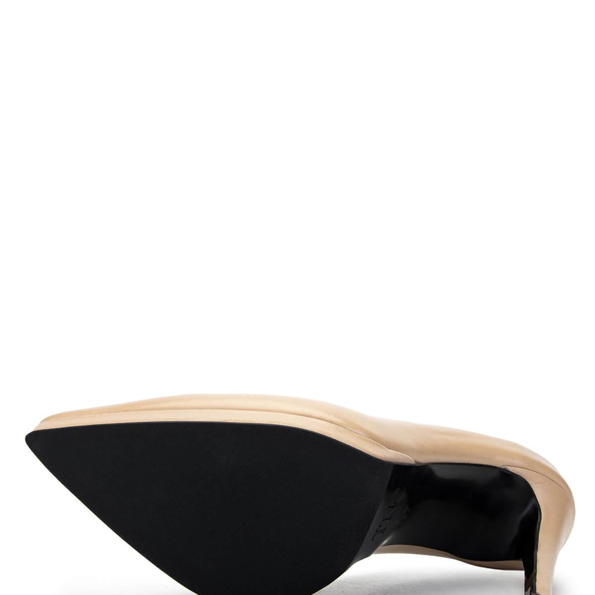 Tamer Tanca Kadın Hakiki Deri Bej Topuklu Ayakkabı