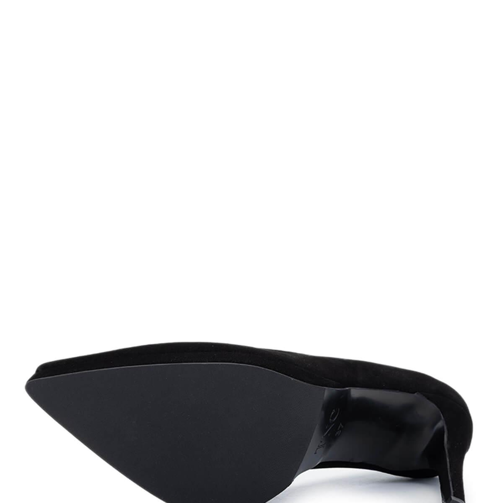 Tamer Tanca Kadın Hakiki Deri Siyah Süet Topuklu Ayakkabı