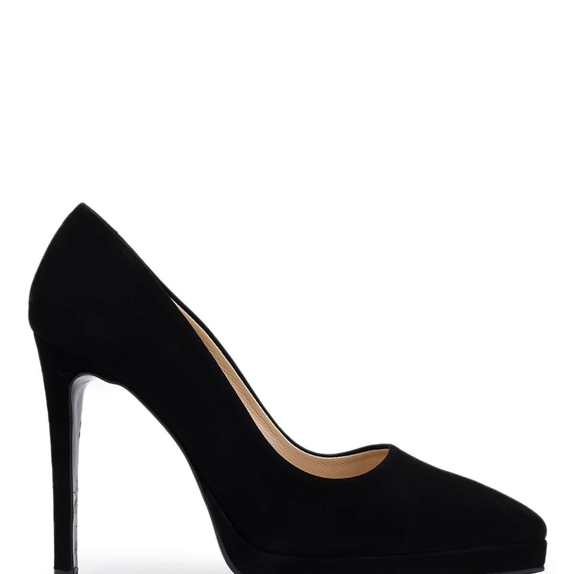 Tamer Tanca Kadın Hakiki Deri Siyah Süet Topuklu Ayakkabı