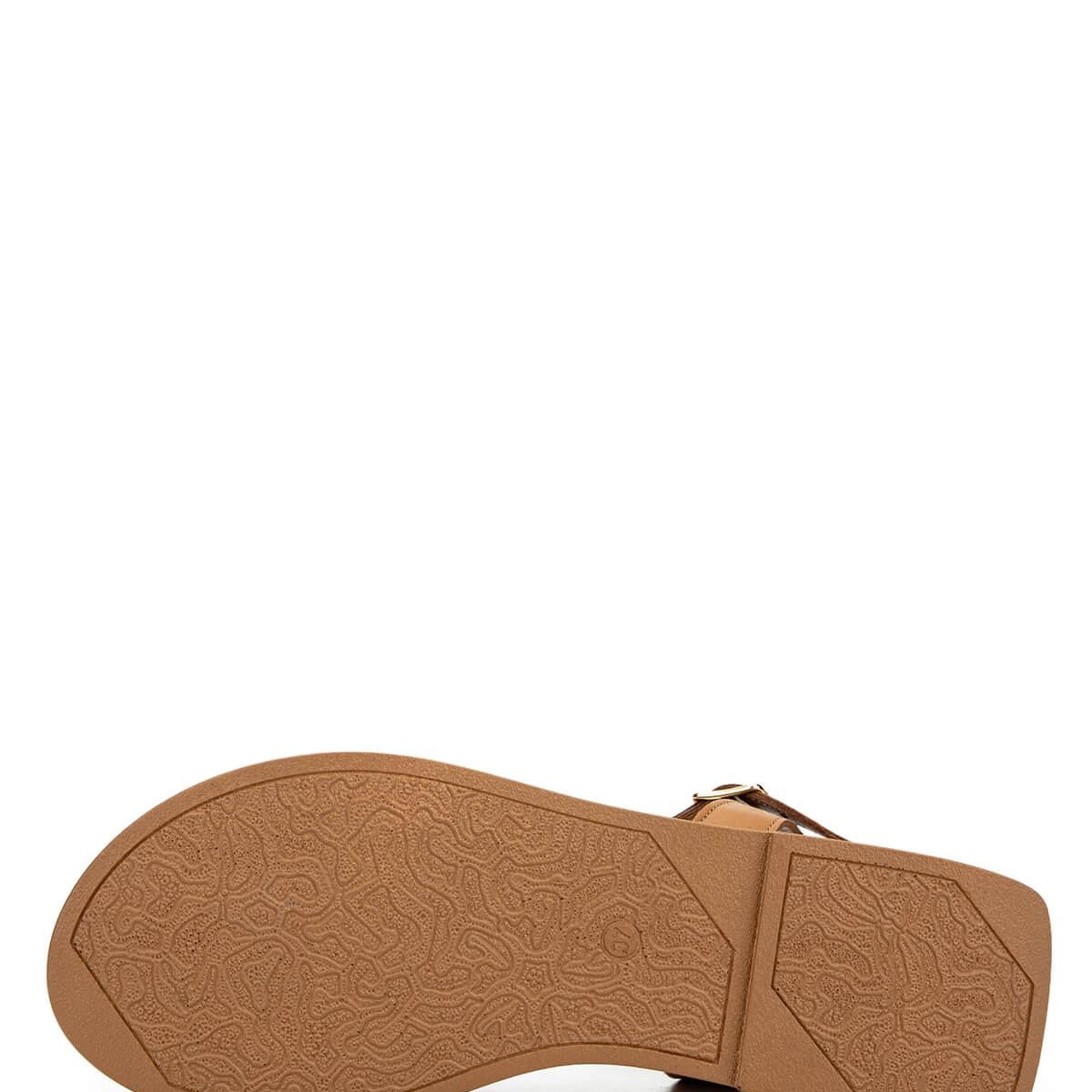 Tamer Tanca Kadın Hakiki Deri Taba Düz Sandalet