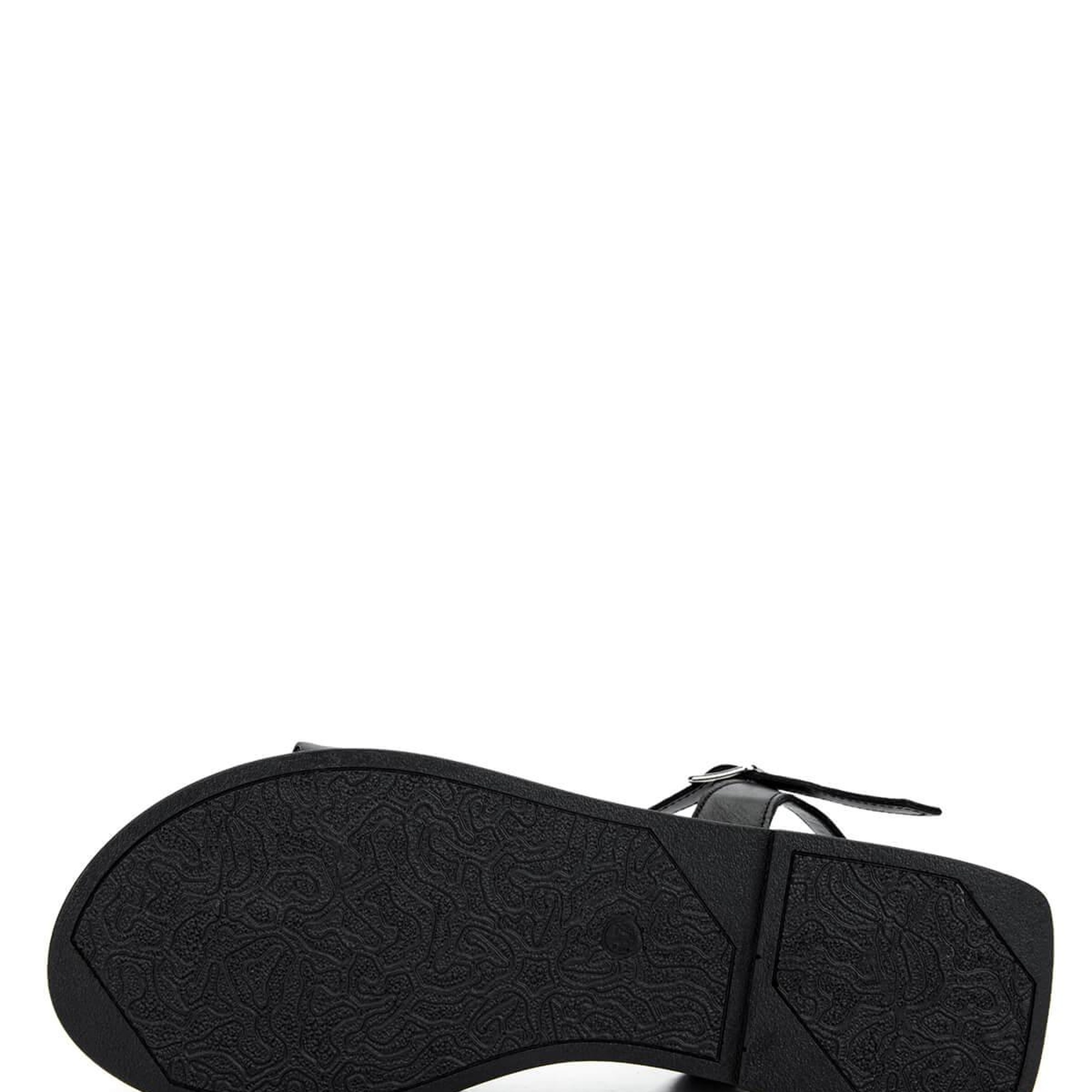 Tamer Tanca Kadın Hakiki Deri Siyah Deri Düz Sandalet