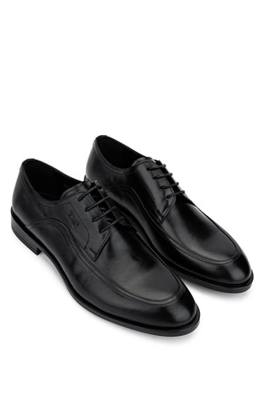  Tamer Tanca Erkek Hakiki Deri Siyah Deri Klasik Ayakkabı
