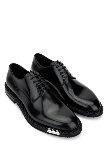  Tamer Tanca Erkek Hakiki Deri Siyah Açma Klasik Ayakkabı