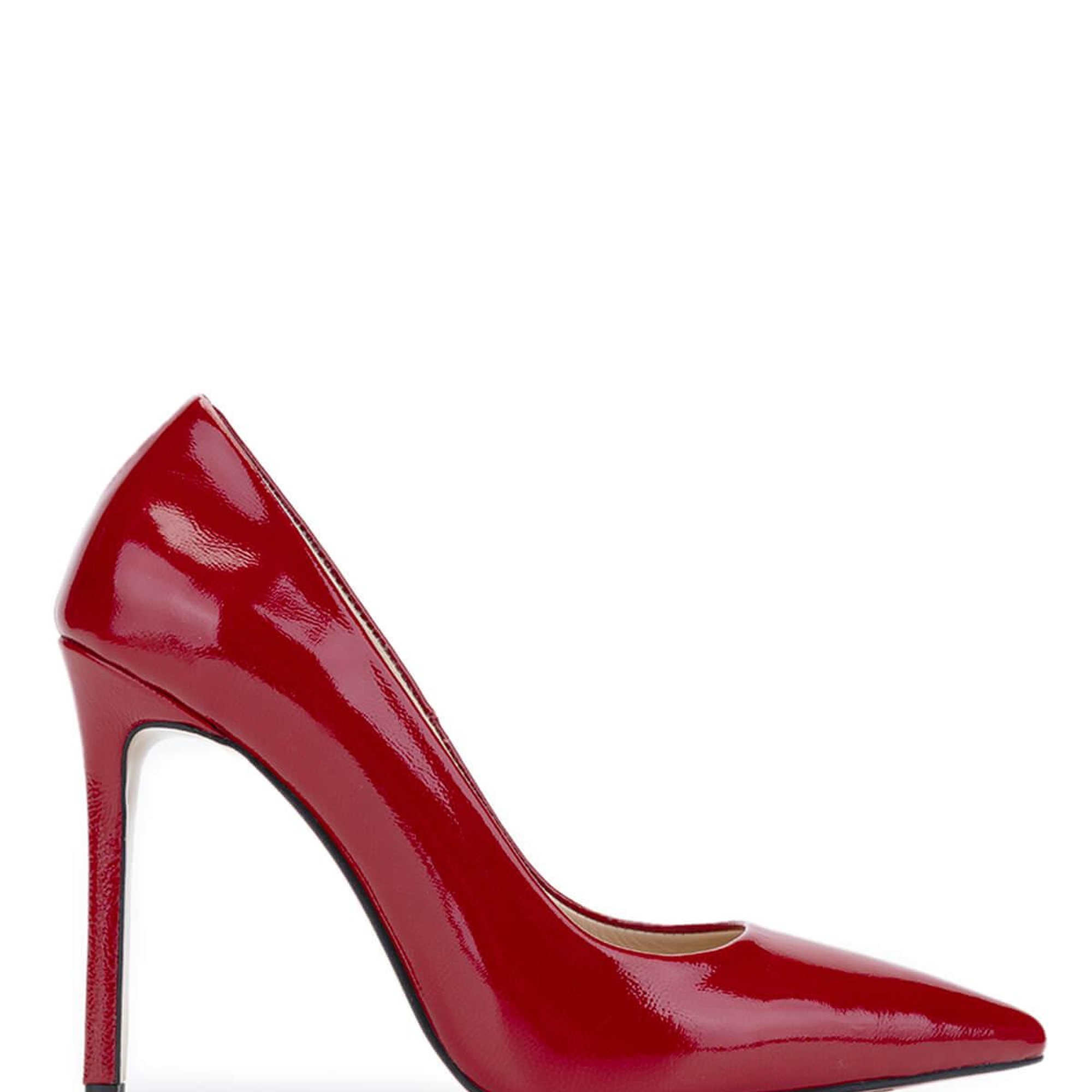 Tamer Tanca Kadın Hakiki Deri Kırmızı Rugan Topuklu Ayakkabı