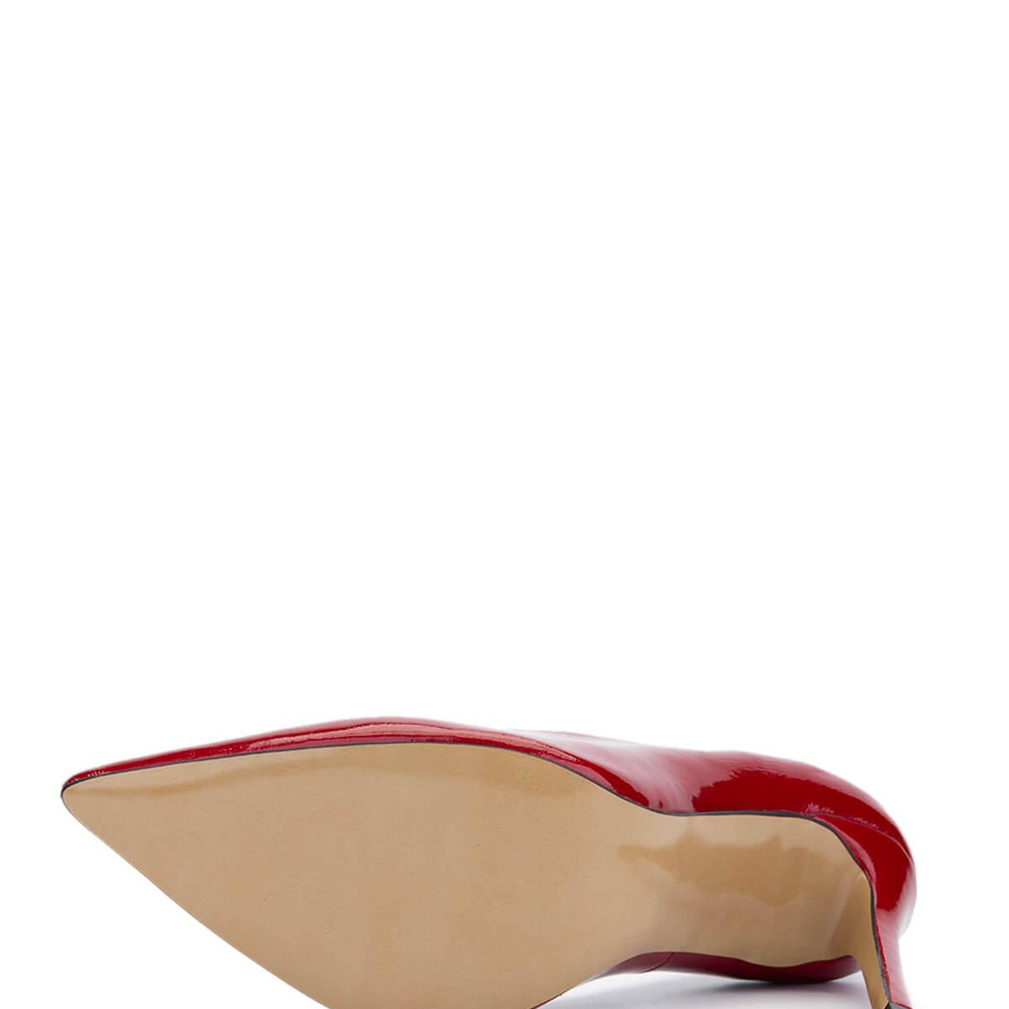 Tamer Tanca Kadın Hakiki Deri Kırmızı Rugan Topuklu Ayakkabı